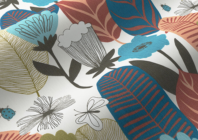 Blooma, Chocolate - Made to Measure Curtains - Image 4